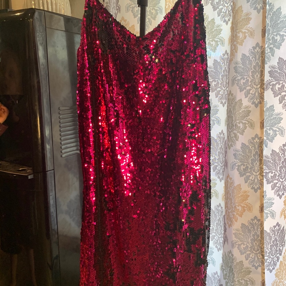DKNY sequin pink cocktail dress